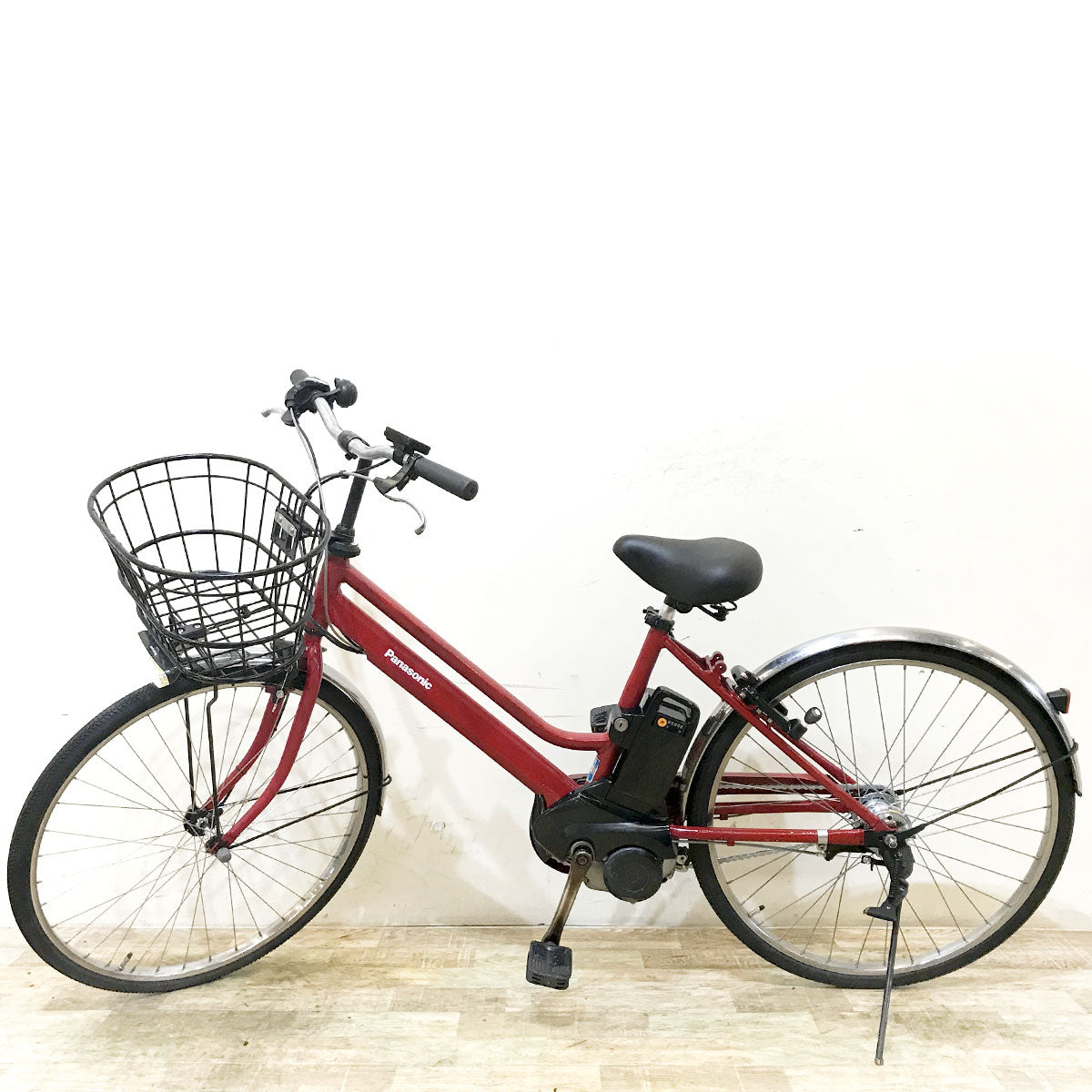 中古電動自転車 パナソニック TIMO S ティモ S レッド 26インチ KE147 