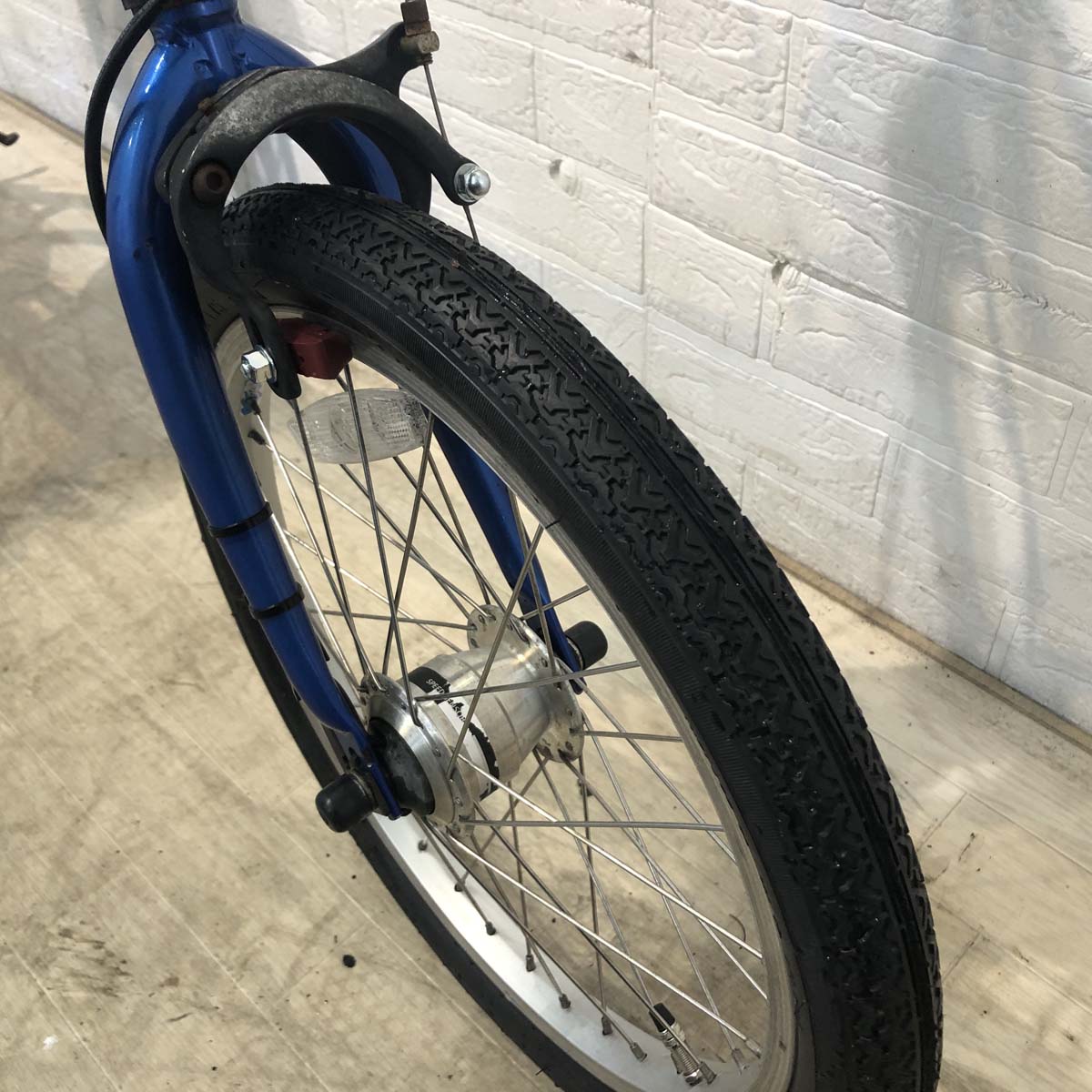 中古電動自転車 折りたたみ パナソニック オフタイム ブルー×ブラック 前18×後20インチ YG001 