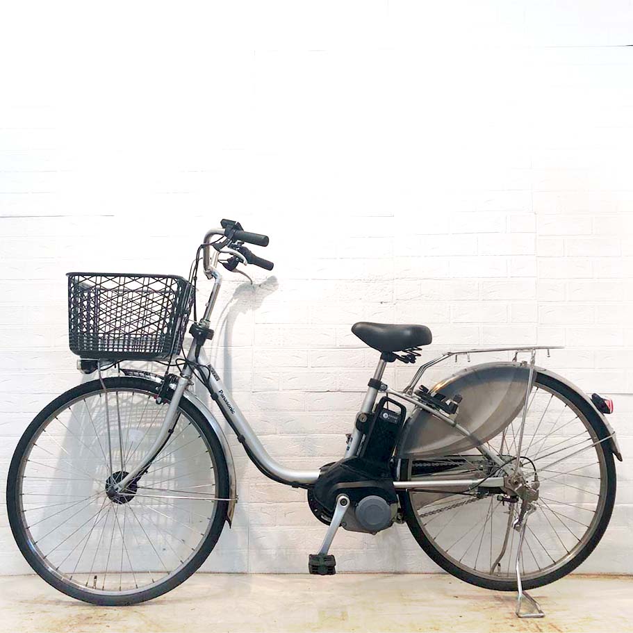 中古電動自転車 パナソニック ビビ DX シルバー 26インチ YG002 
