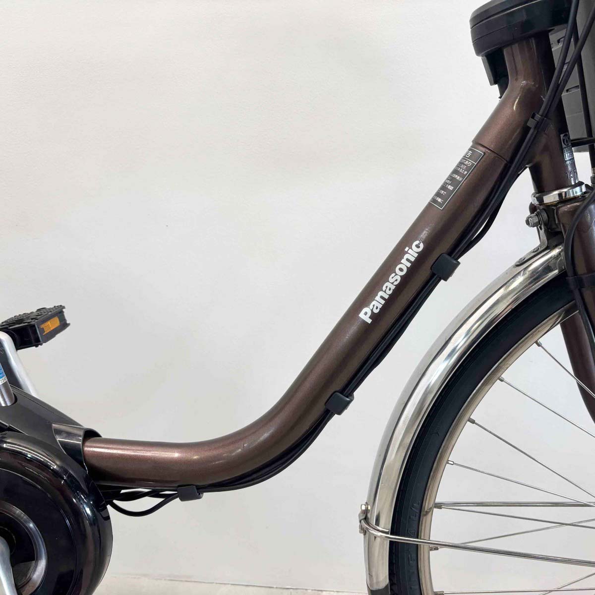 中古電動自転車 パナソニック ビビDX ブラウン 24インチ YJ023