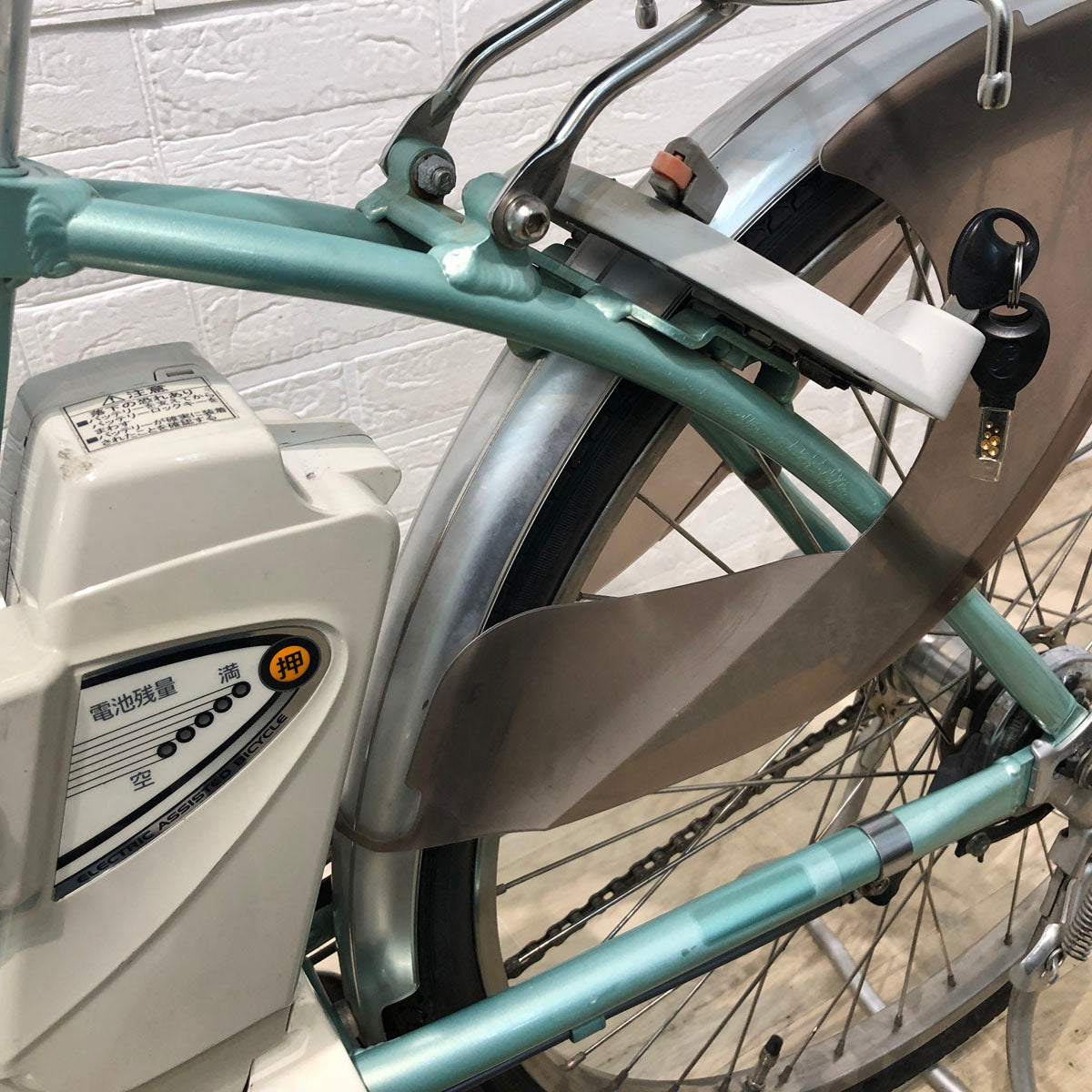 中古電動自転車 パナソニック ビビ ライト U グリーン 24インチ YA085