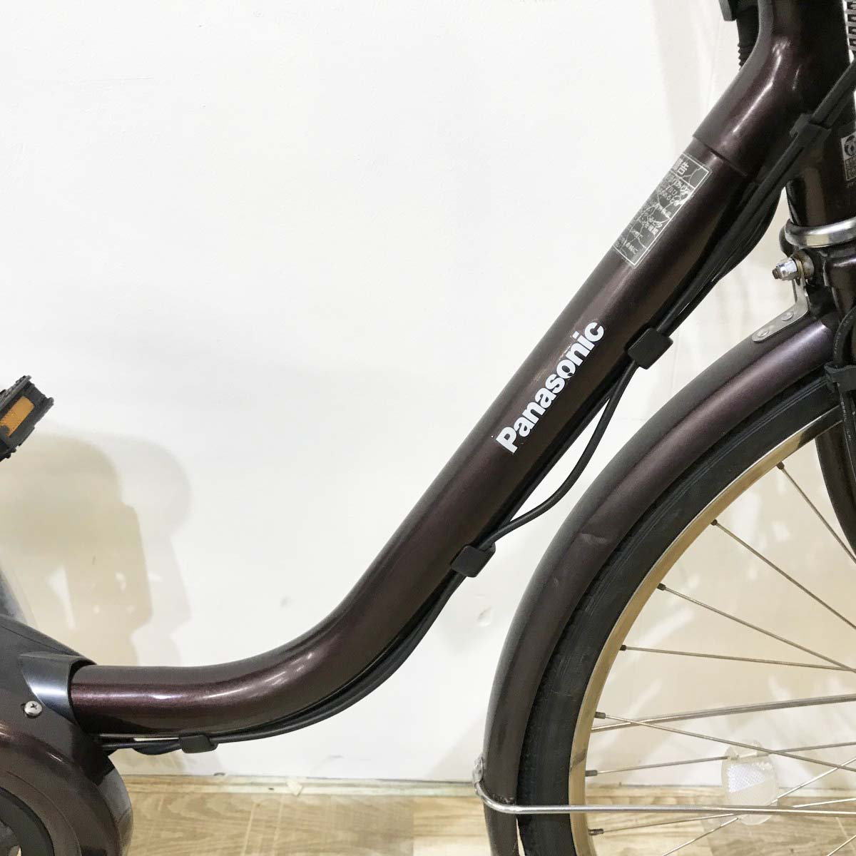 中古電動自転車 パナソニック ビビDX ブラウン 26インチ KJ078