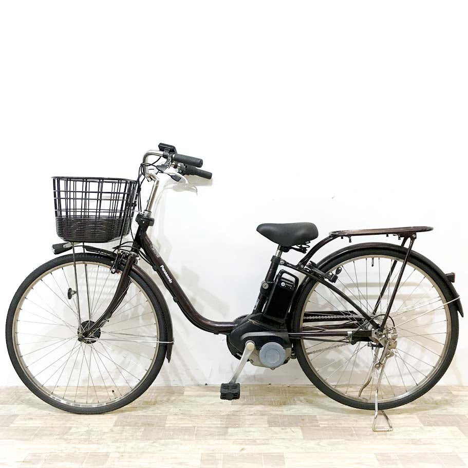 中古電動自転車 パナソニック ビビDX ブラウン 26インチ KJ078