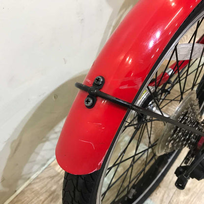 折りたたみ パナソニック オフタイム レッド × イエロー 前18×後20インチ KQ124【中古車】