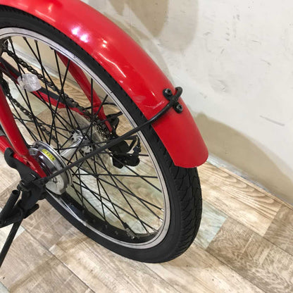 折りたたみ パナソニック オフタイム レッド × イエロー 前18×後20インチ KQ124【中古車】