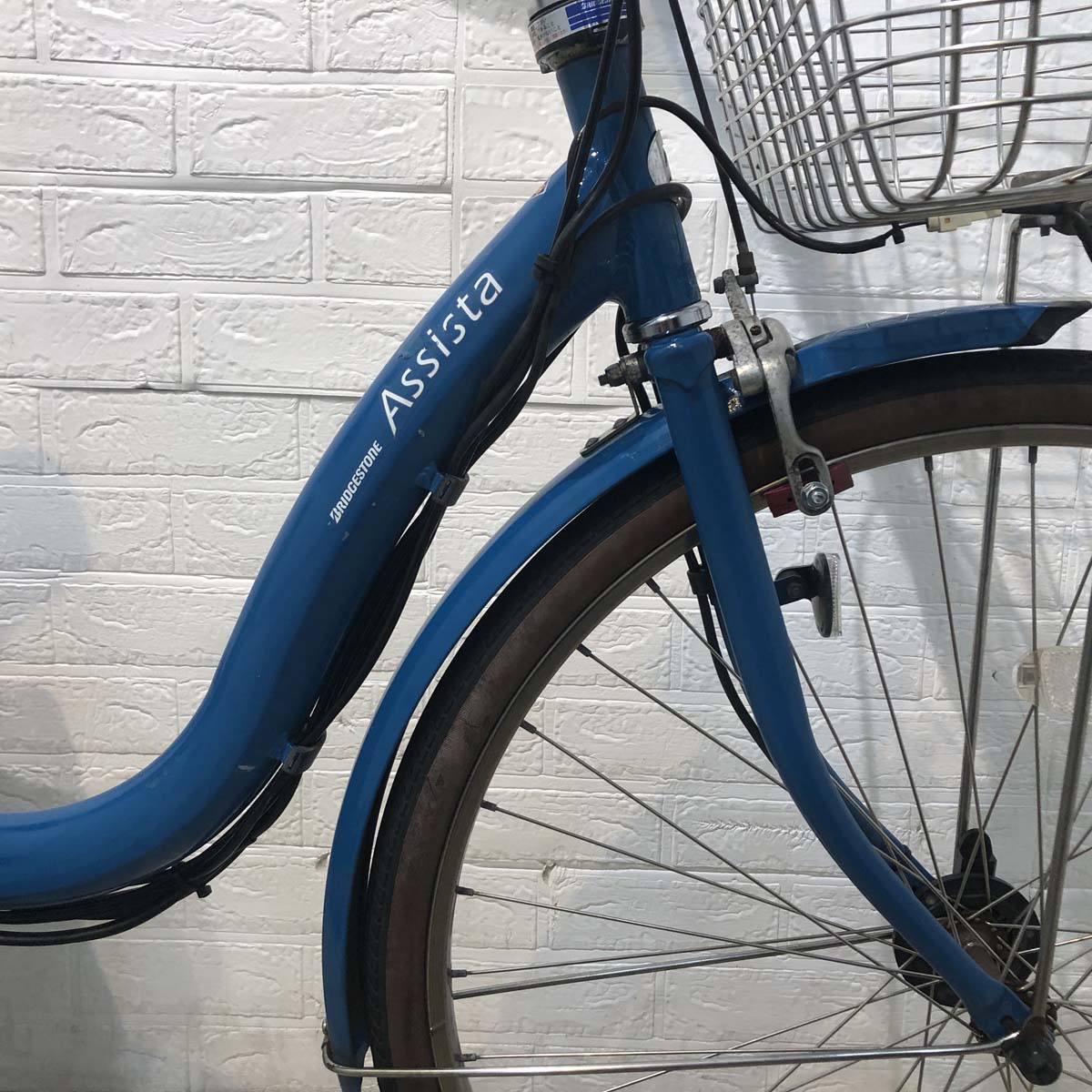 中古電動自転車 ブリヂストン アシスタ DX ブルー 26インチ YG008
