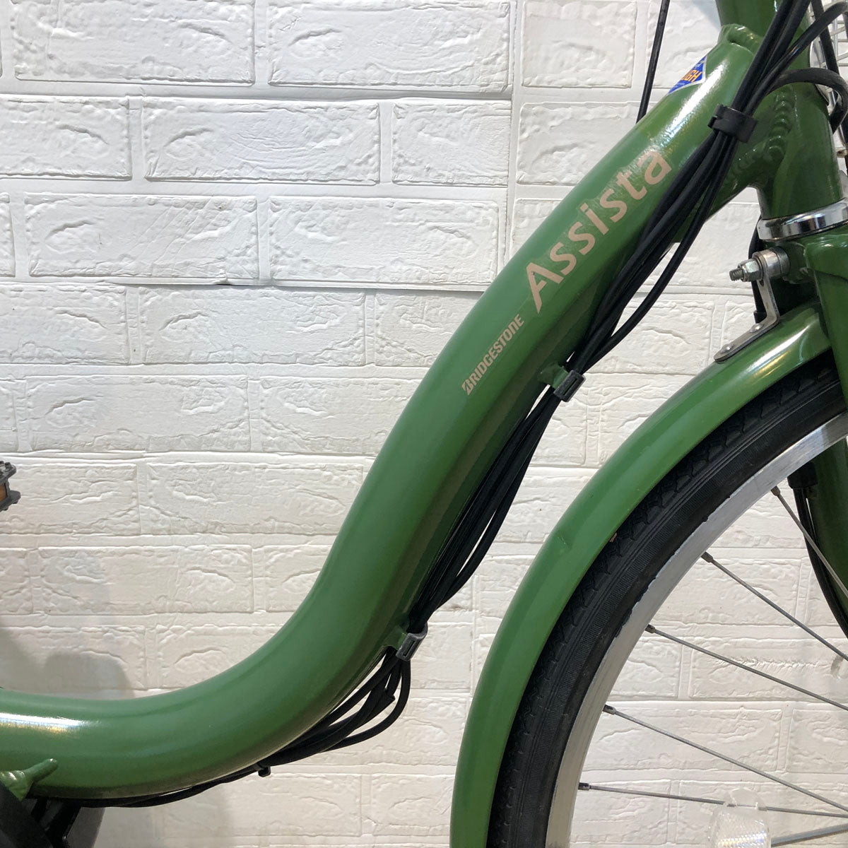 中古電動自転車 ブリヂストン アシスタ ファイン グリーン 26インチ YA091