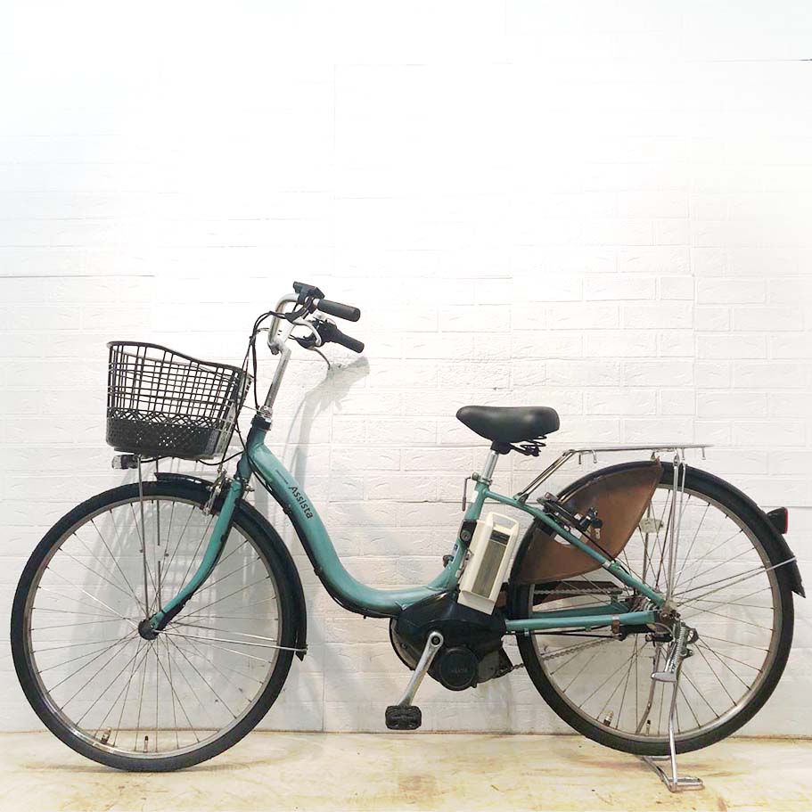 中古電動自転車 ブリヂストン アシスタ DX グリーン 26インチ YG009