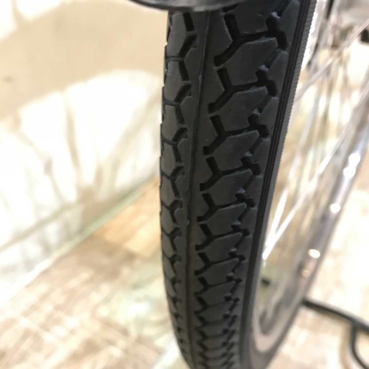 中古自転車２８１９　前後タイヤ新品！ブリヂストン　カルーサベルト　２６インチ　３段ギア　LEDオートライト　アルミフレーム　ベルトドライブ　ステンレス部品多用 フェリーク ベルトドライブ-P 26インチ 3段変速 オートライト シティ