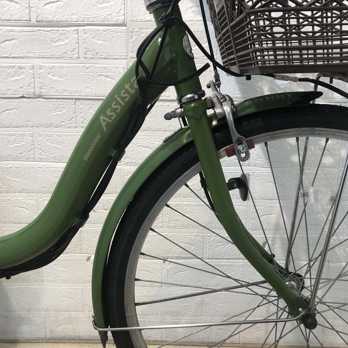 中古電動自転車 ブリヂストン アシスタ ファイン グリーン 24インチ YG010