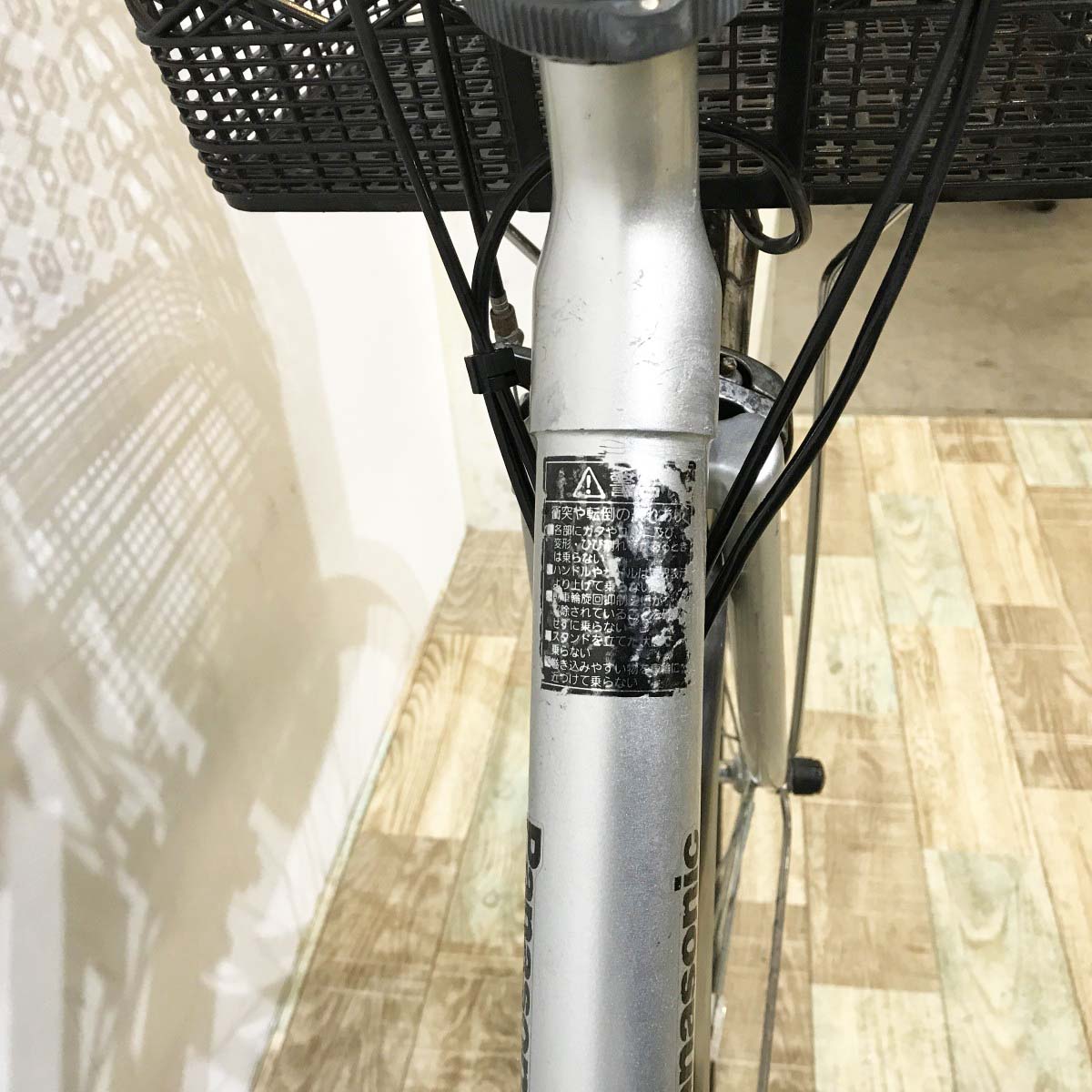 中古電動自転車 パナソニック ビビTX シルバー 26インチ KJ084