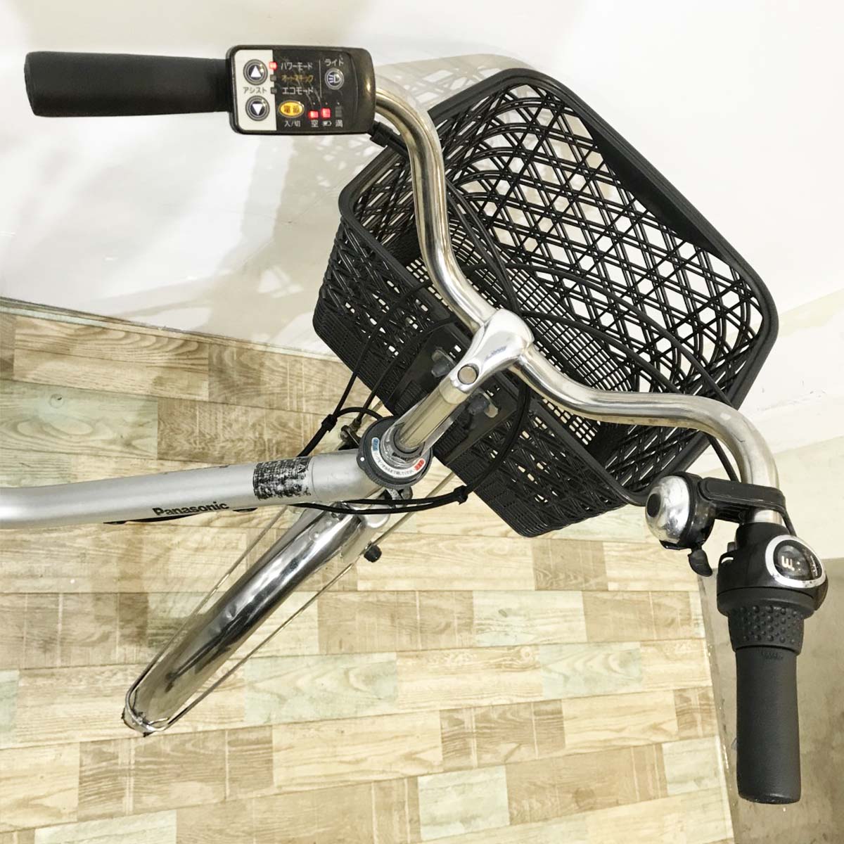 中古電動自転車 パナソニック ビビTX シルバー 26インチ KJ084