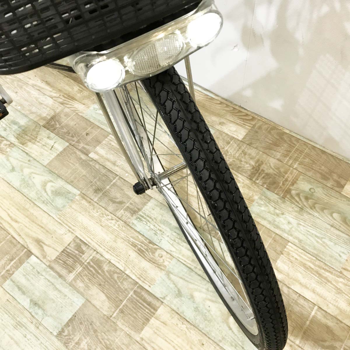 中古電動自転車 パナソニック ビビTX シルバー 26インチ KJ084