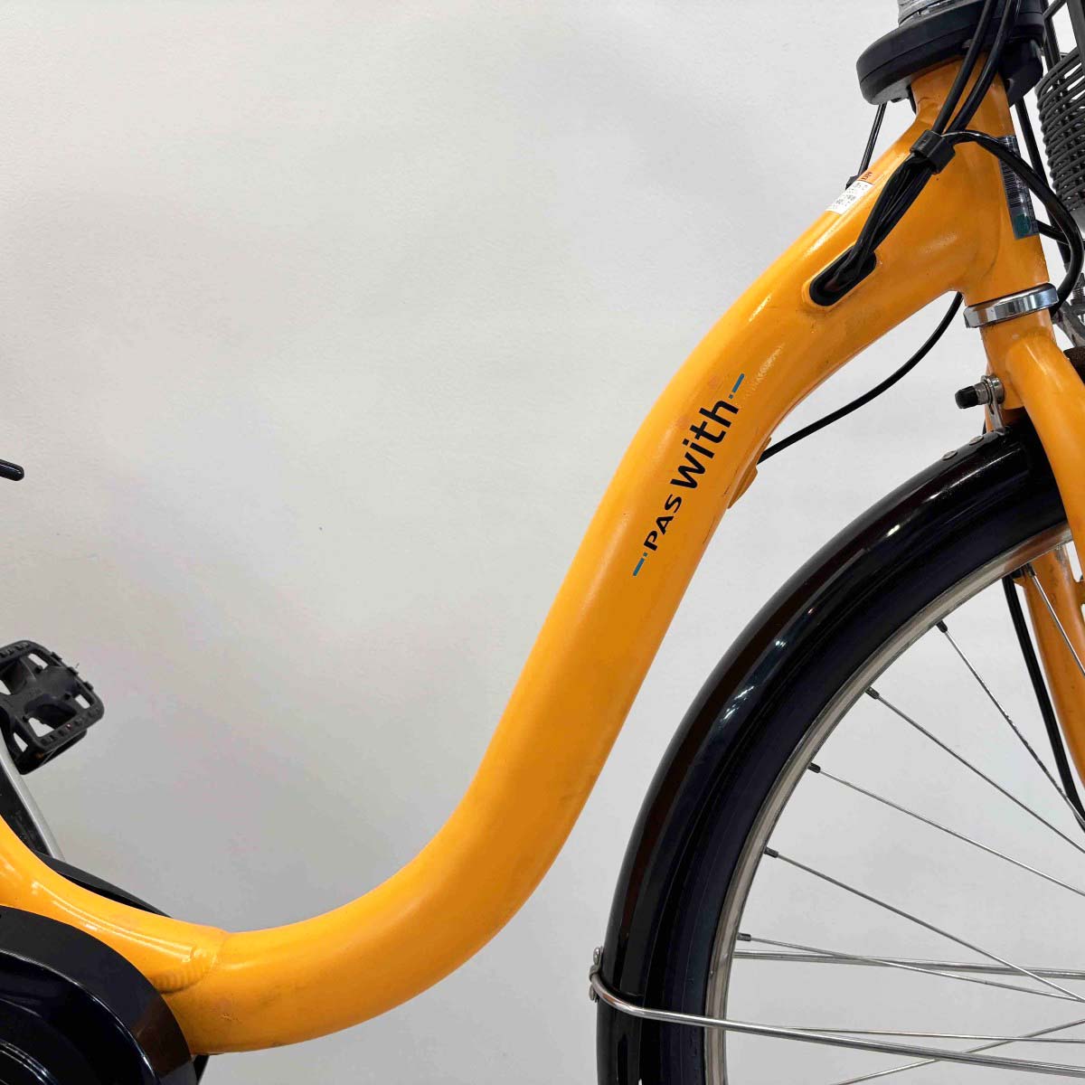 中古電動自転車 ヤマハ PAS ウィズ オレンジ 26インチ YJ030