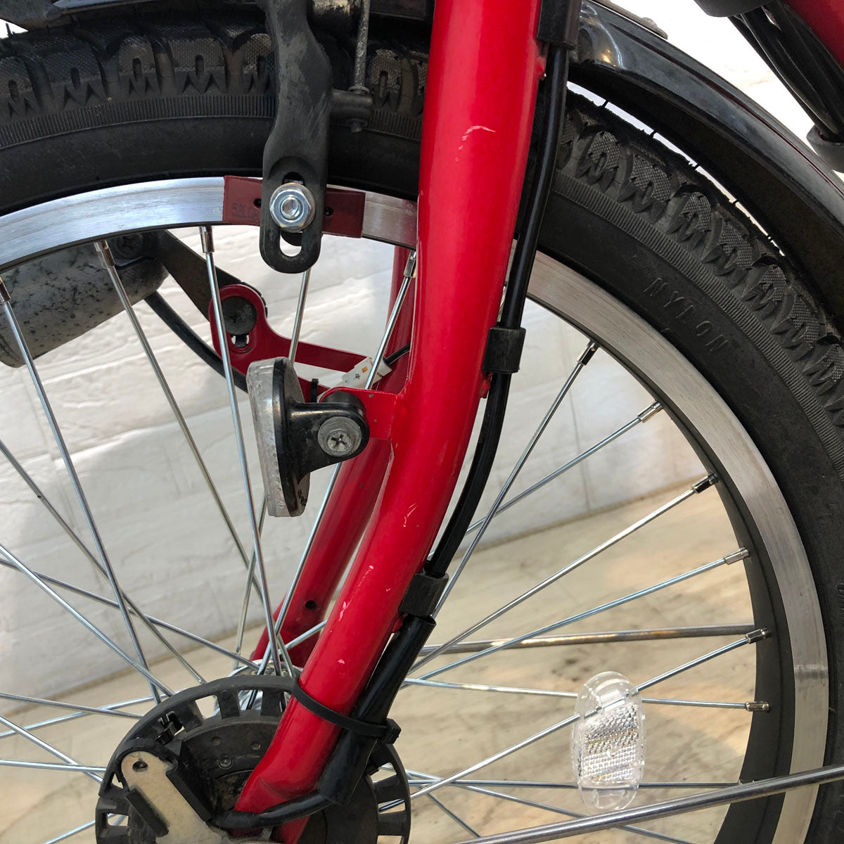 中古電動自転車 ブリヂストン アンジェリーノ プティット e レッド 20インチ YA093