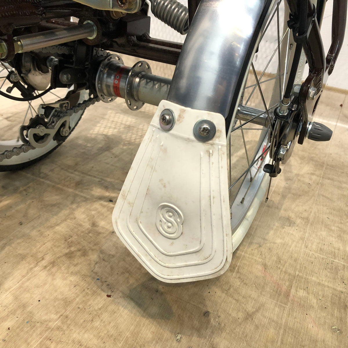 中古電動自転車 ヤマハ PAS パス ワゴン ブラウン 前18×後16インチ YA094