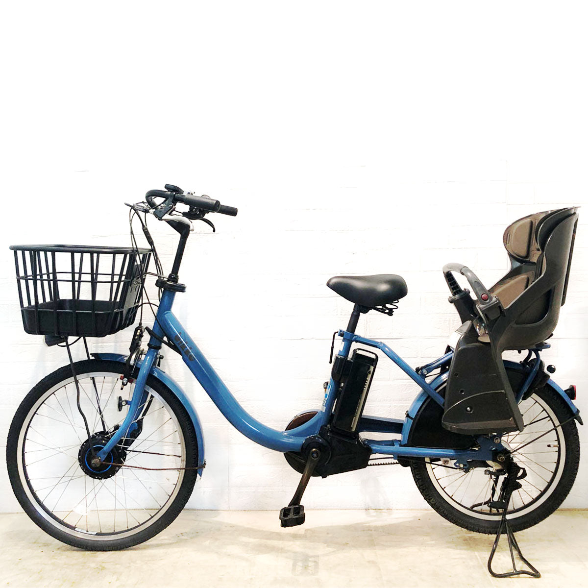 中古電動自転車 ブリヂストン bikke MOB dd ビッケ モブ dd ブルー 前