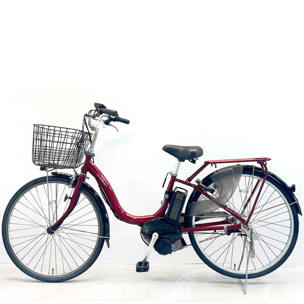中古電動自転車 ヤマハ PAS チア レッド 26インチ YJ033
