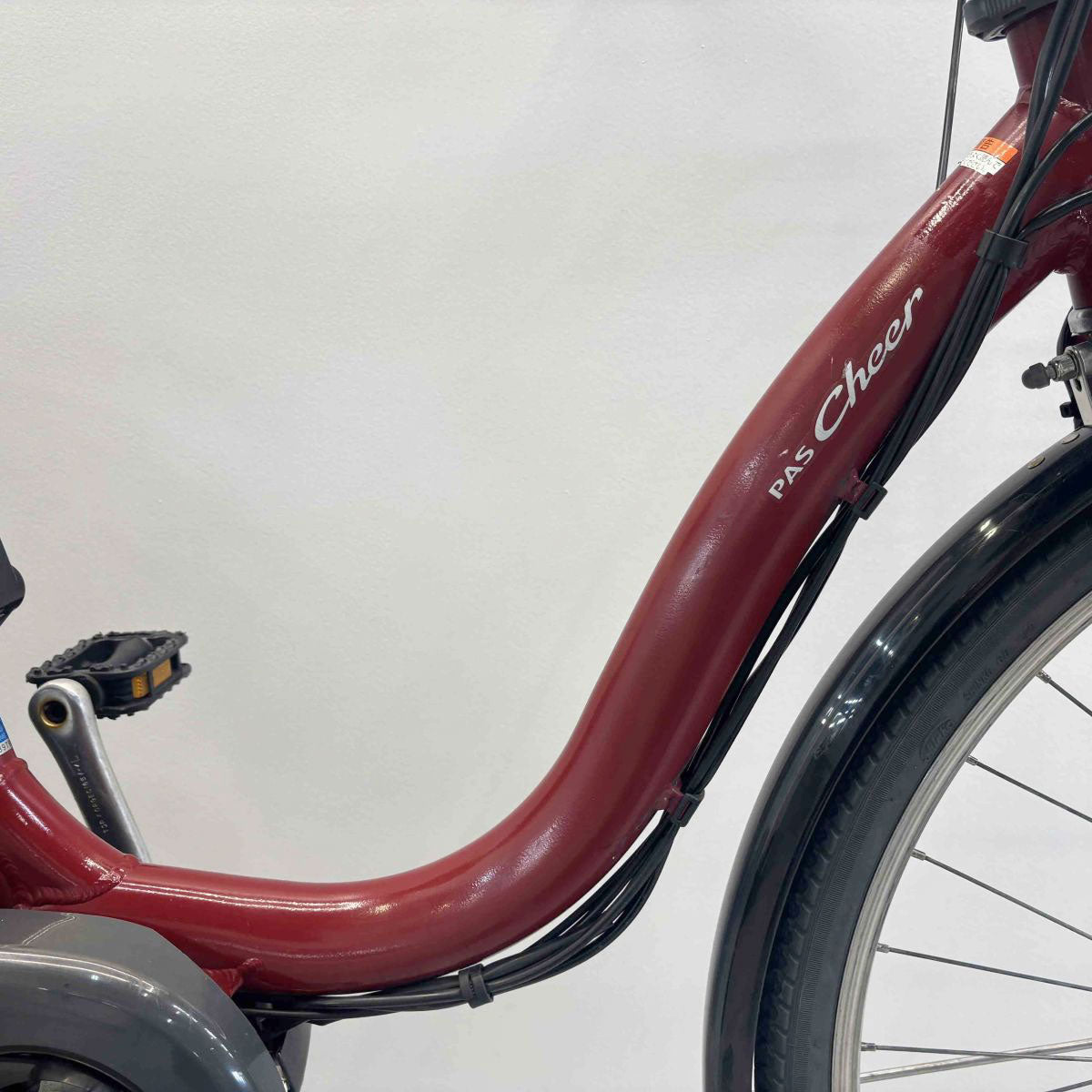 中古電動自転車 ヤマハ PAS チア レッド 26インチ YJ033