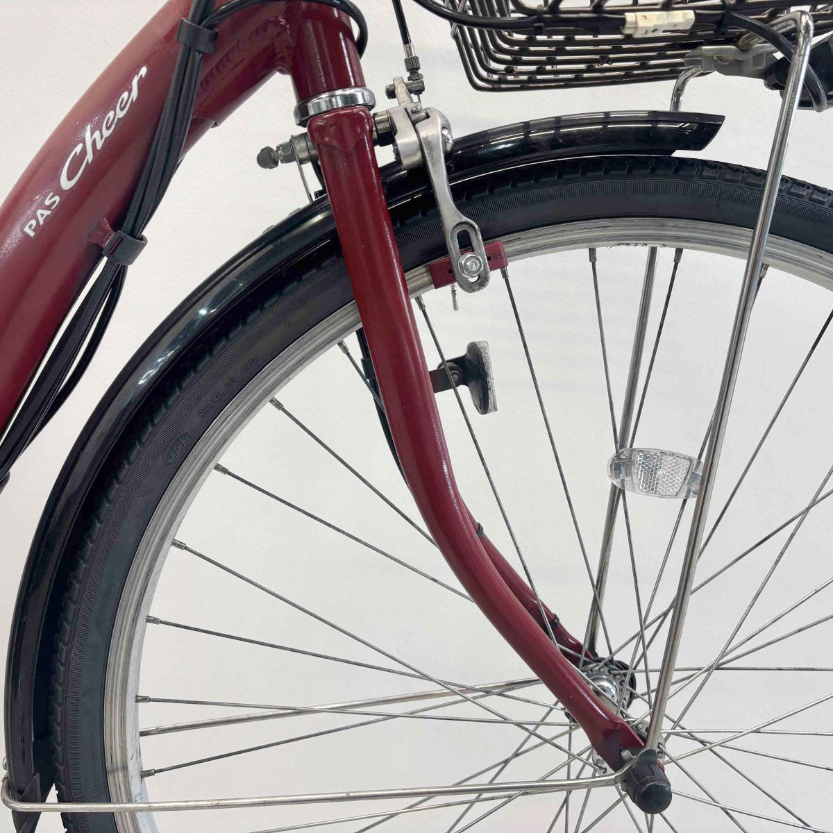 中古電動自転車 ヤマハ PAS チア レッド 26インチ YJ033