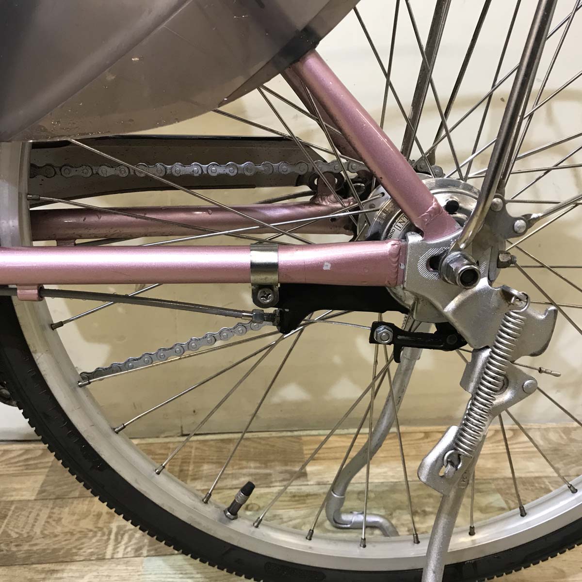中古電動自転車 パナソニック ビビ ライト U ピンク 24インチ KZ149
