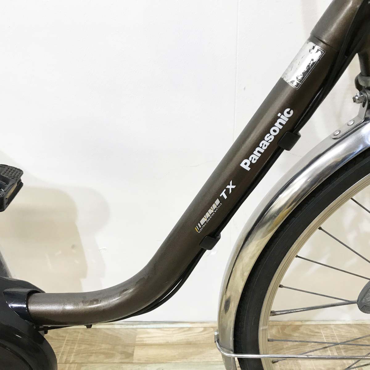 中古電動自転車 パナソニック ビビTX ブラウン 26インチ KJ088