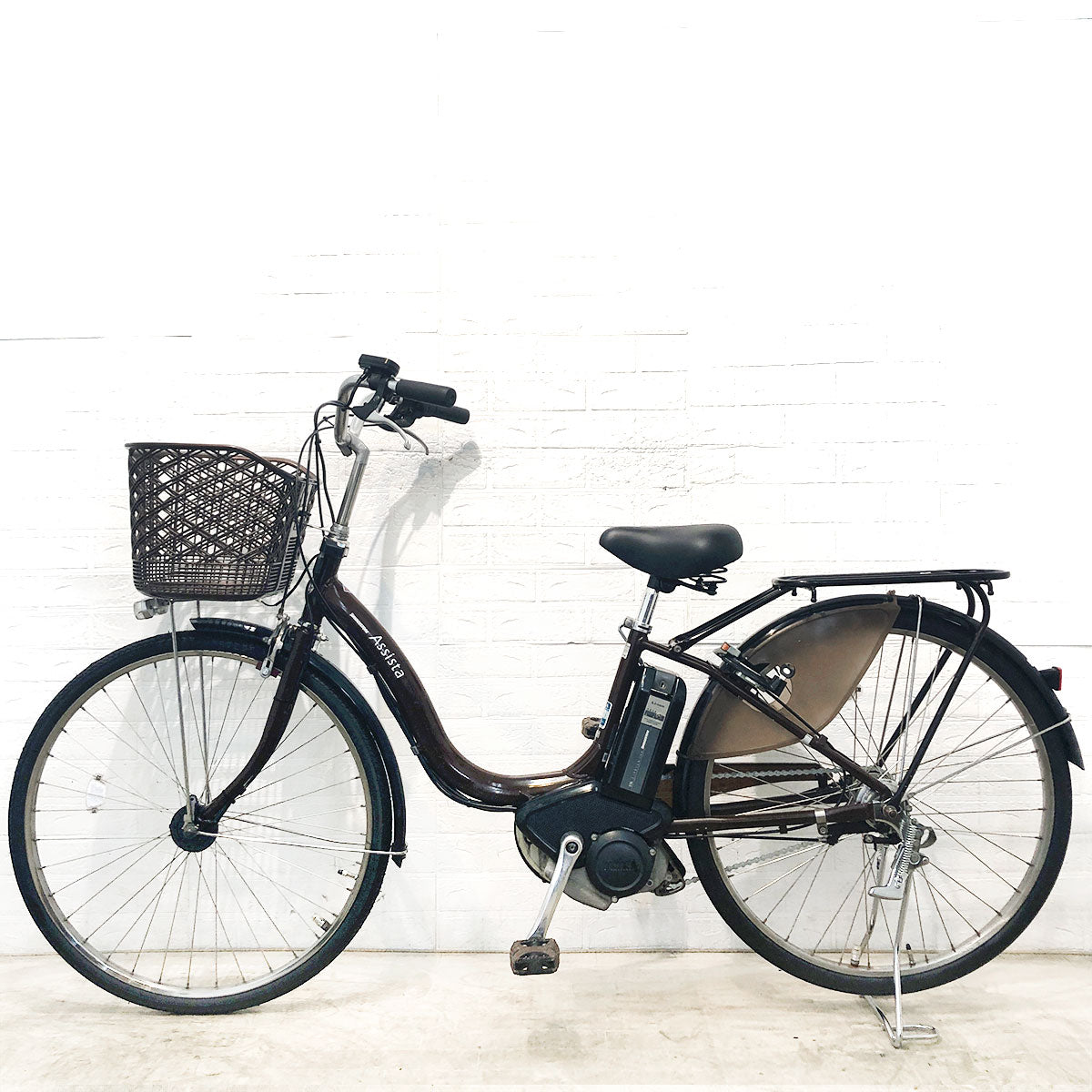 中古電動自転車 ブリヂストン アシスタリチウムDX ブラウン 26インチ YG016