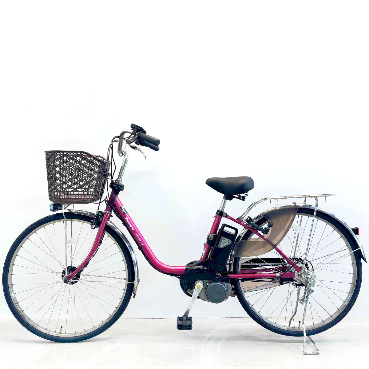中古電動自転車 パナソニック ビビEX ピンク 26インチ YJ035