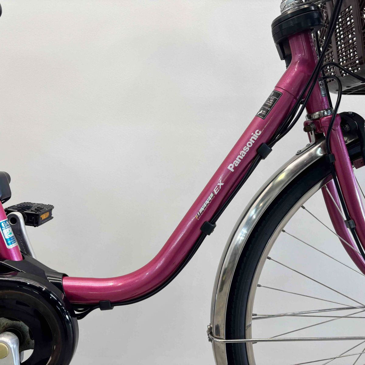 中古電動自転車 パナソニック ビビEX ピンク 26インチ YJ035