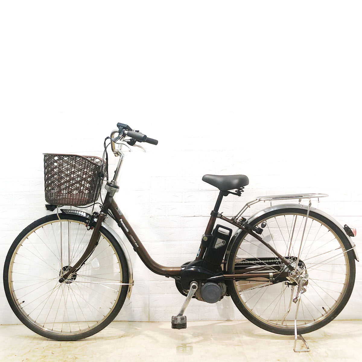 中古電動自転車 パナソニック ビビ DX ブラウン 26インチ YA099