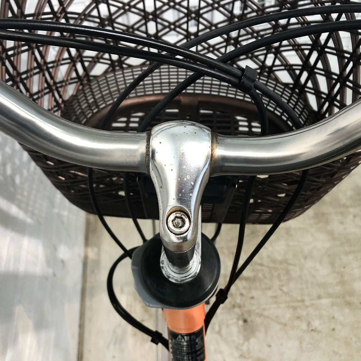 中古電動自転車 パナソニック ビビDX オレンジ 26インチ YG017