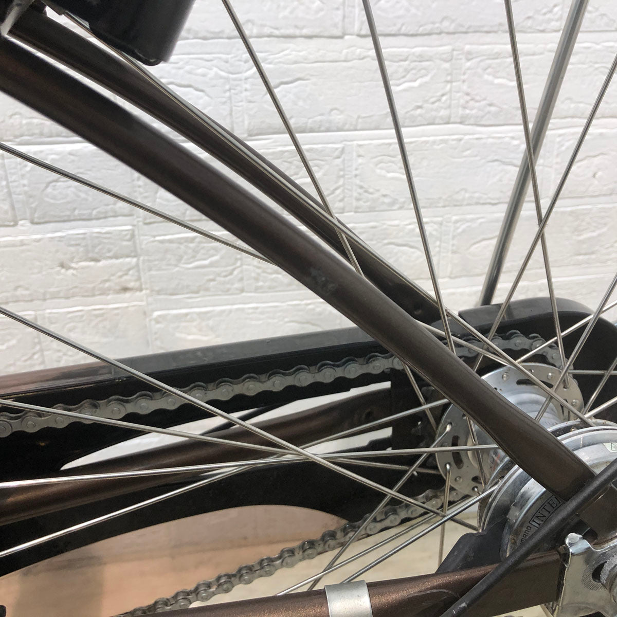 中古電動自転車 パナソニック ビビ DX ブラウン 26インチ YA099