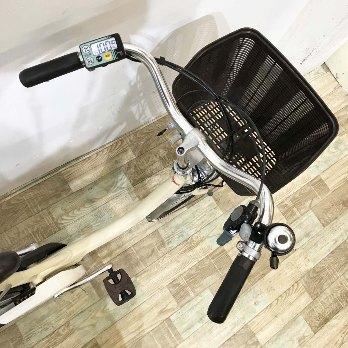 中古電動自転車 ヤマハ PAS ワゴン  ベージュ 18×16インチ KJ091