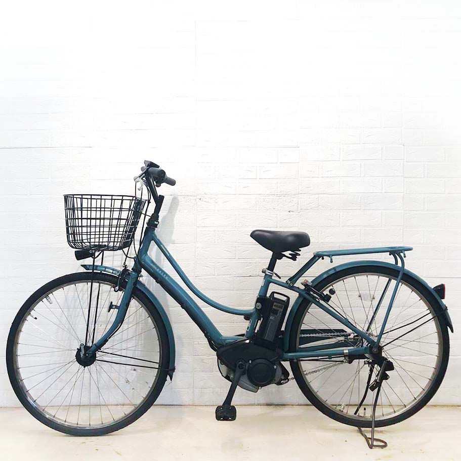 中古電動自転車 ブリヂストン アシスタポルク グリーン 26インチ YG019