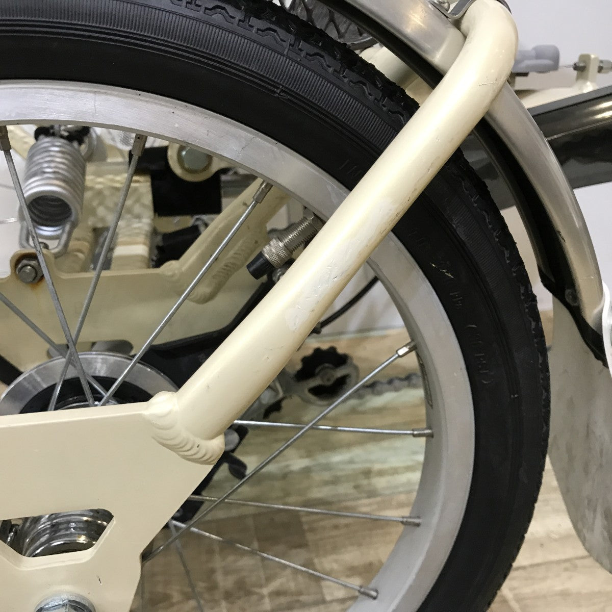 中古電動自転車 ヤマハ PAS ワゴン  ベージュ 18×16インチ KJ091