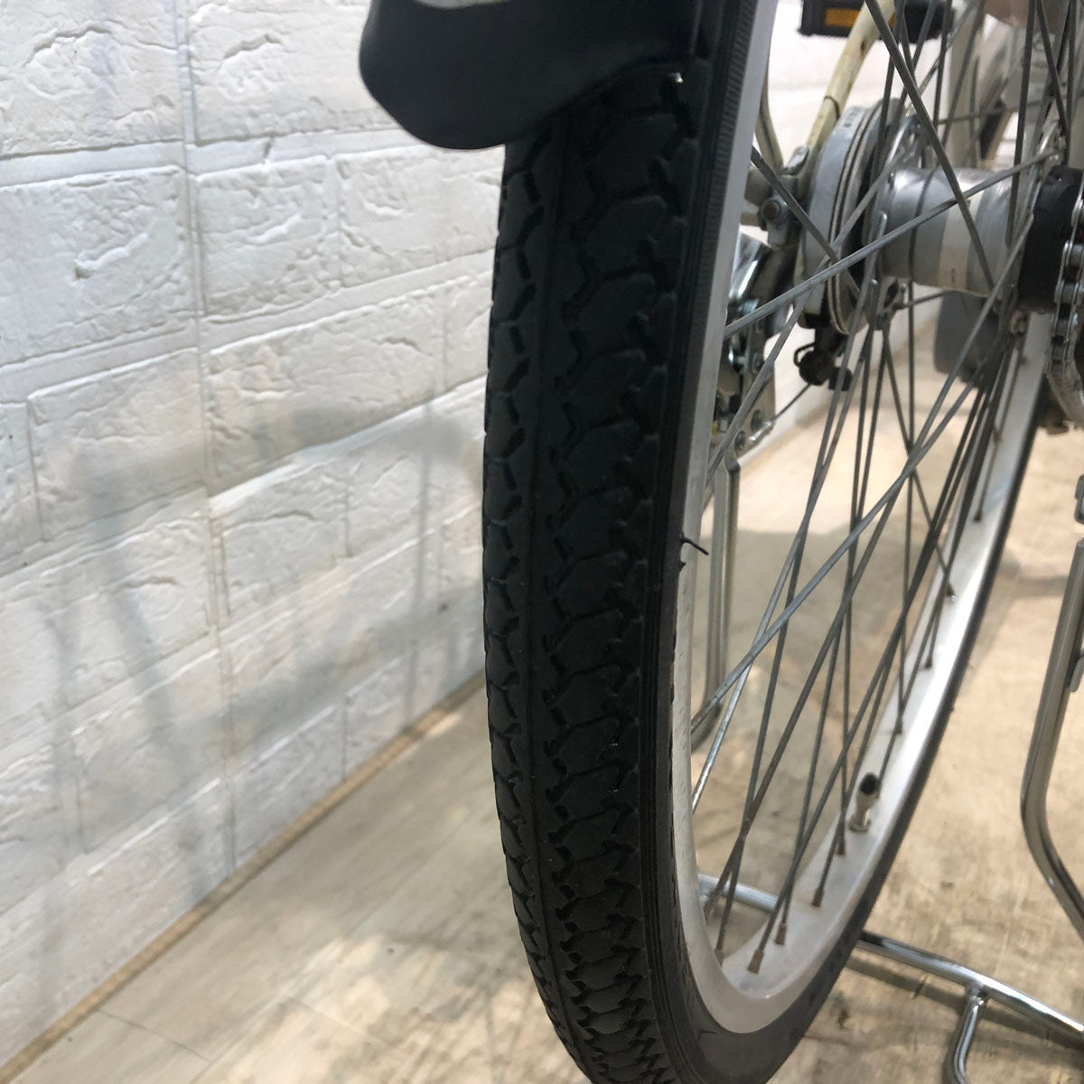 中古電動自転車 パナソニック ビビ NX アイボリーホワイト 26インチ YA100