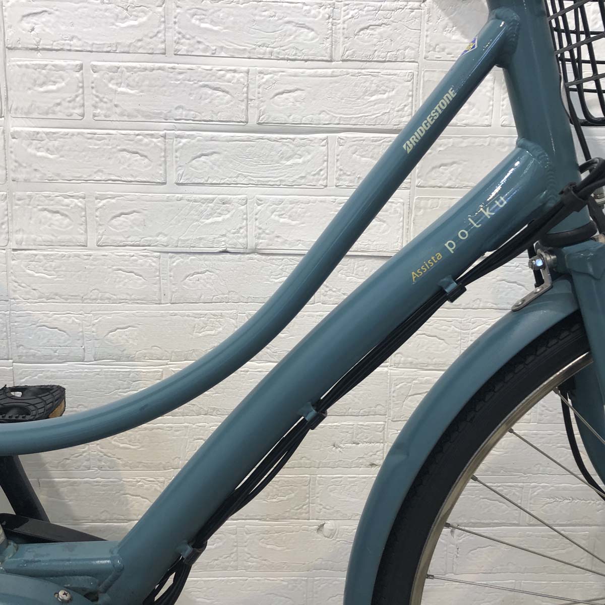 中古電動自転車 ブリヂストン アシスタポルク グリーン 26インチ YG019