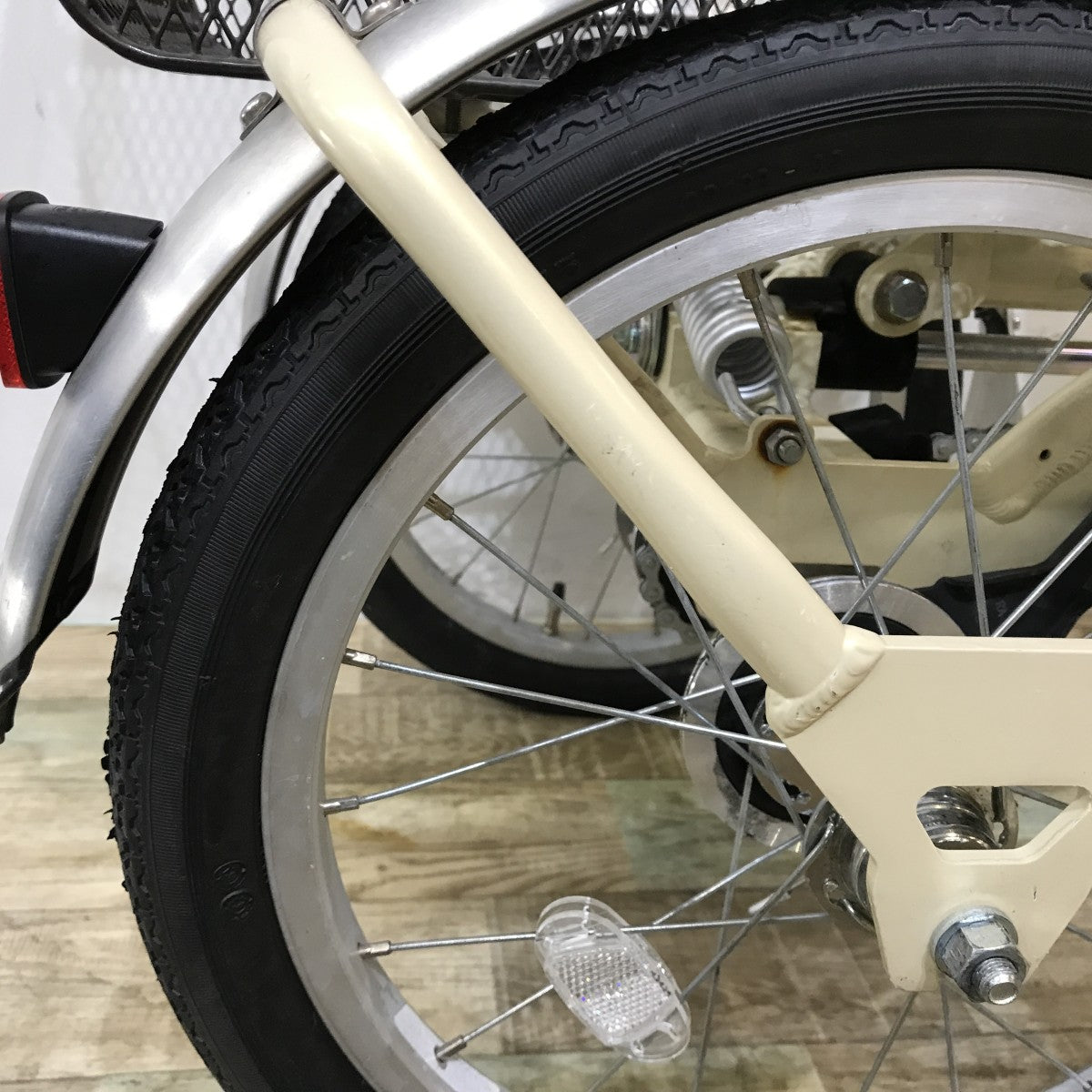 中古電動自転車 ヤマハ PAS ワゴン  ベージュ 18×16インチ KJ091