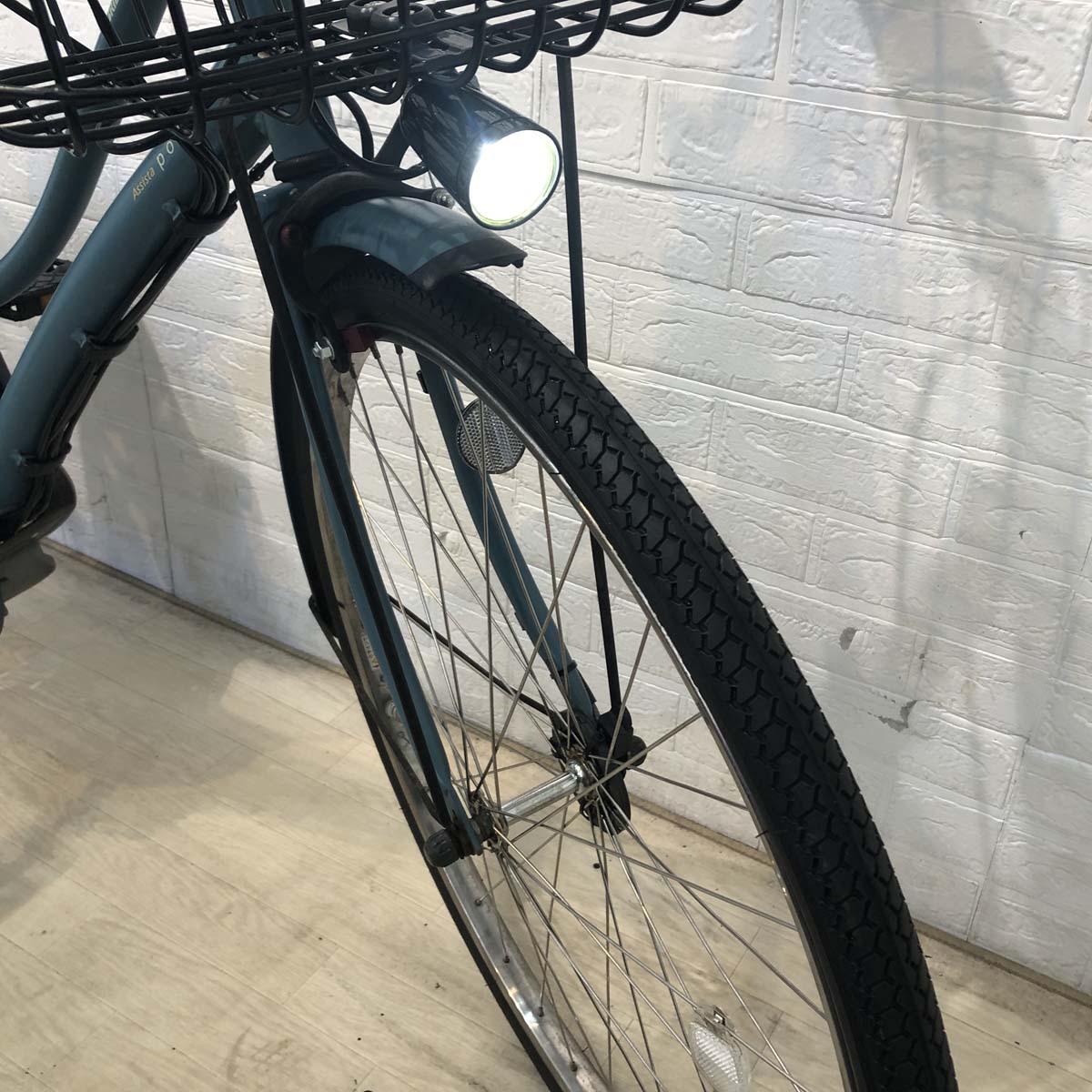 中古電動自転車 ブリヂストン アシスタポルク グリーン 26インチ YG019