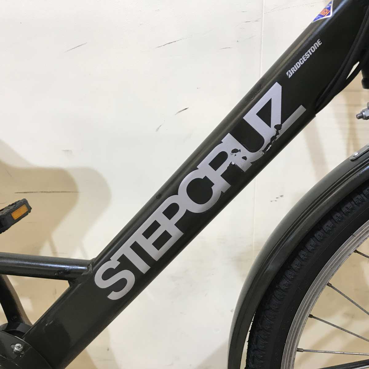 ブリヂストン ステップクルーズ e カーキ 26インチ KQ137 【中古車】
