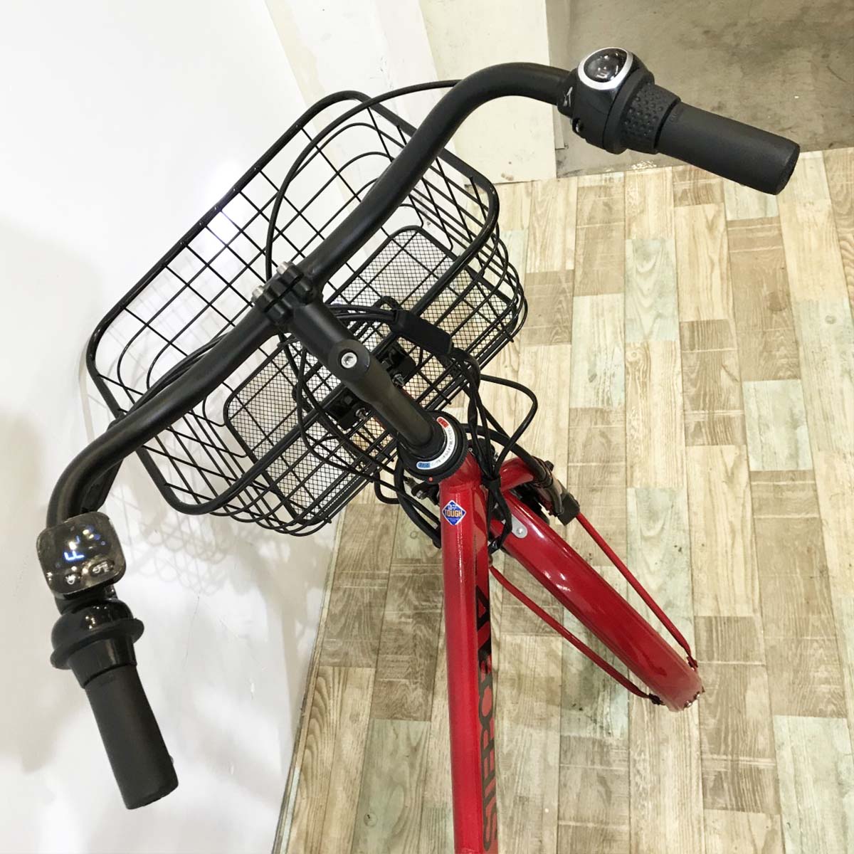 中古電動自転車 ブリヂストン ステップクルーズ レッド 26インチ KJ092