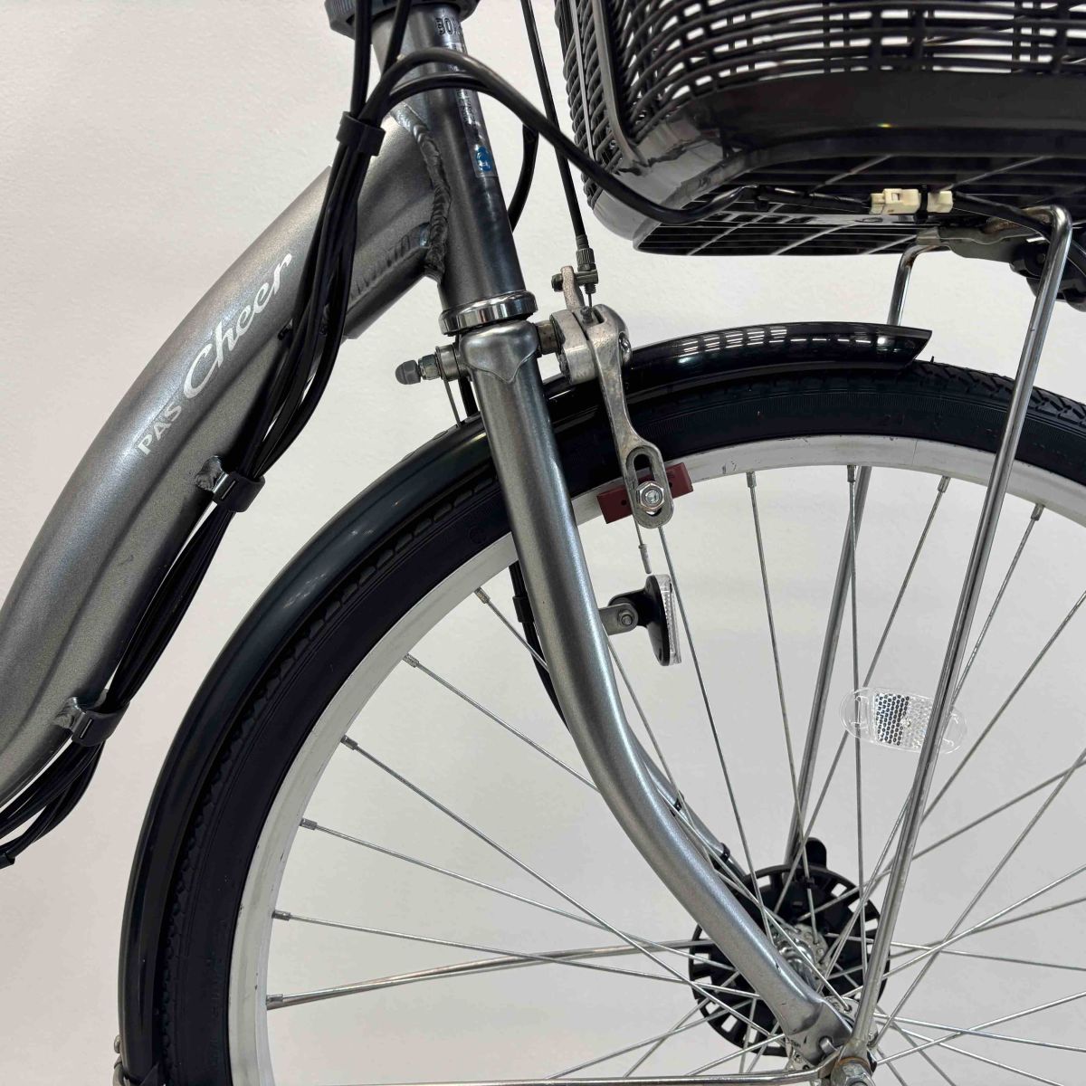 中古電動自転車 ヤマハ PAS チア シルバー 24インチ YJ039