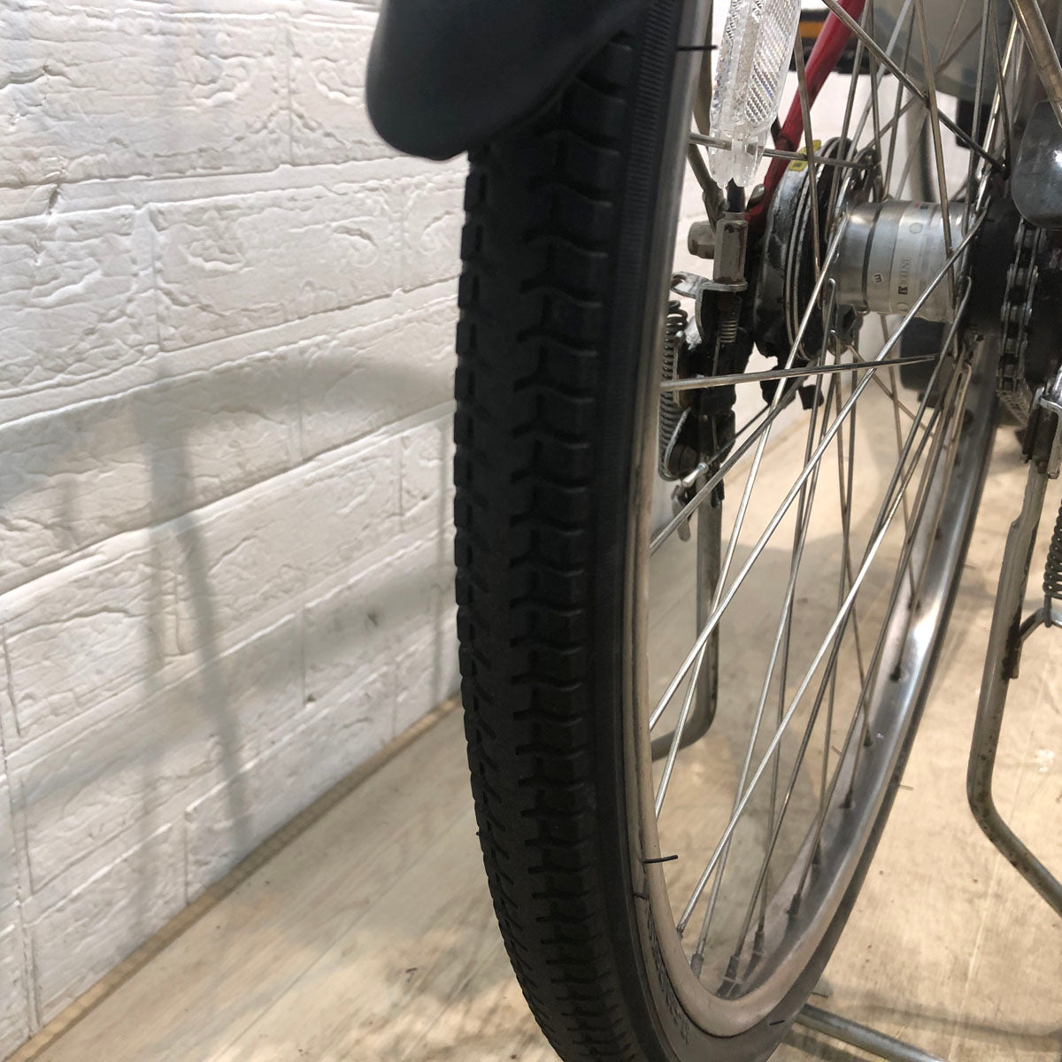 中古電動自転車 パナソニック ビビ DX レッド 26インチ YA101 