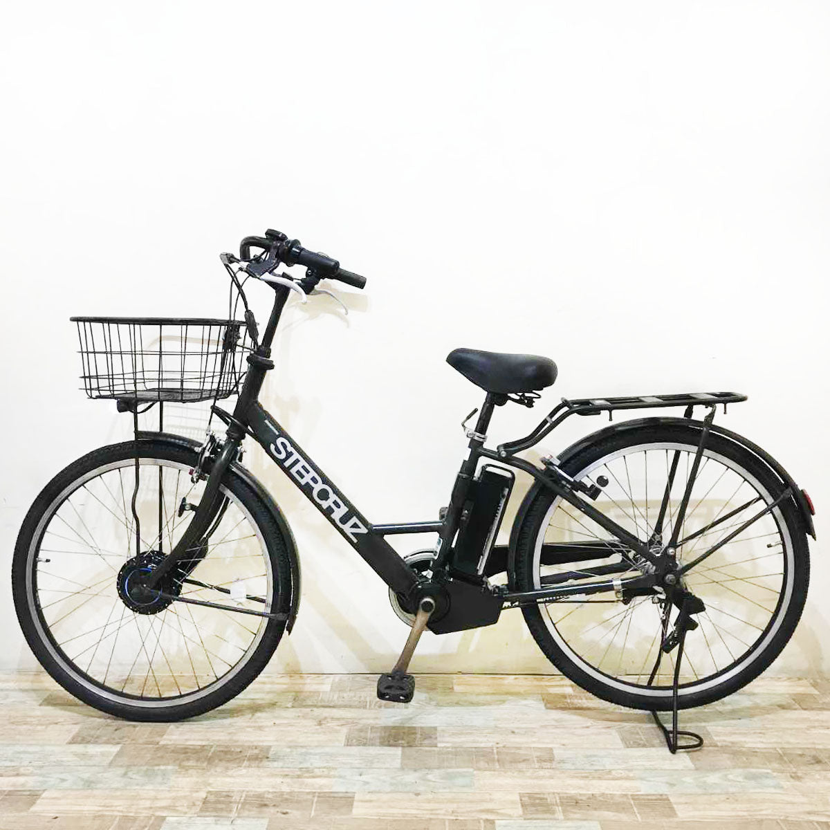 ブリヂストン ステップクルーズ e カーキ 26インチ KQ137 【中古車 