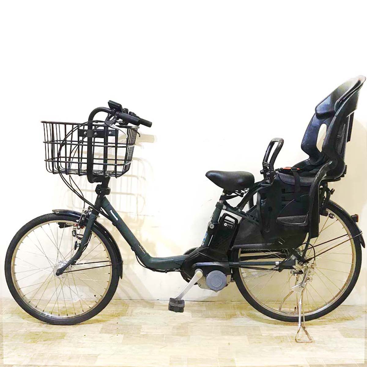中古電動自転車 パナソニック ギュット DX カーキ 前22×後26インチ