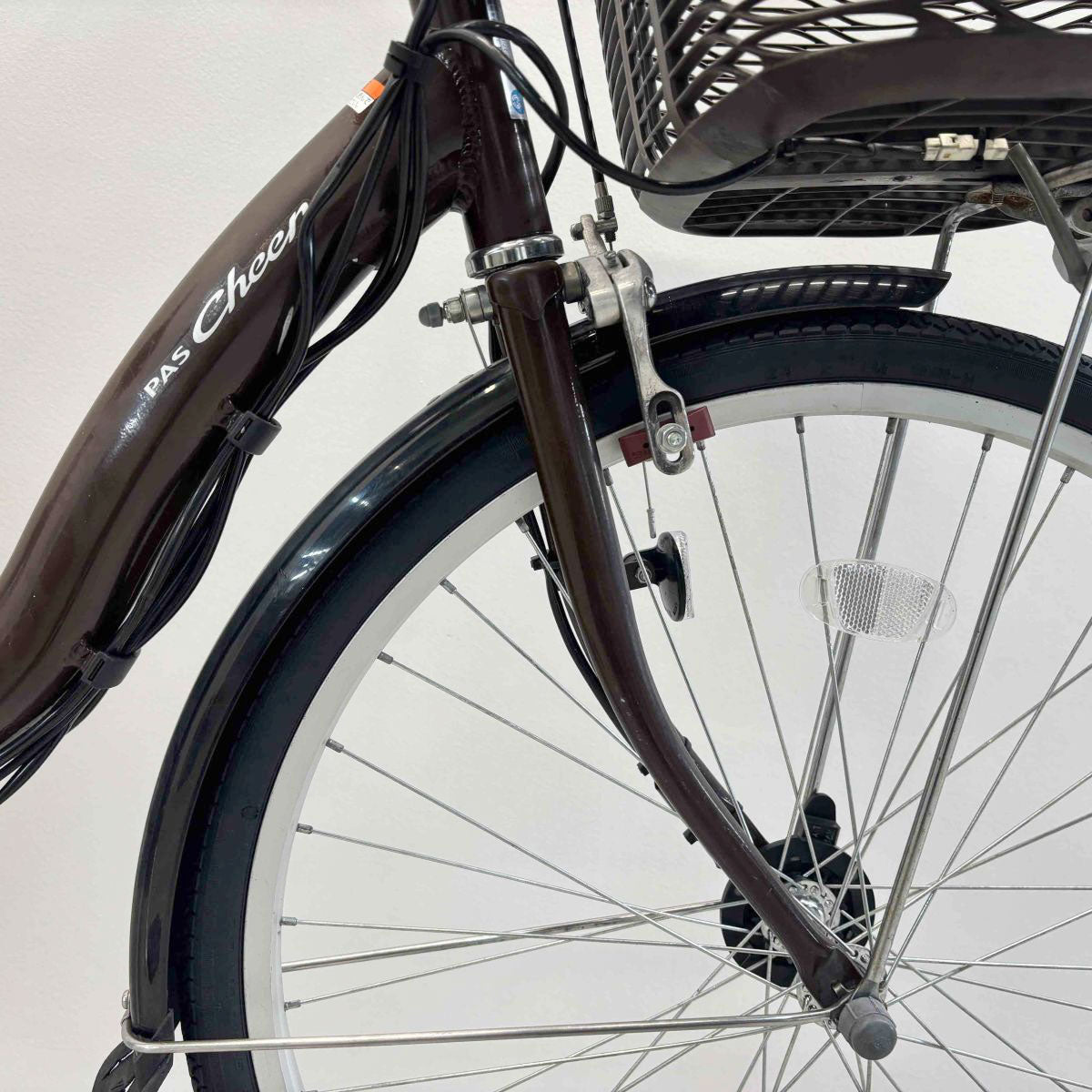 中古電動自転車 ヤマハ PAS チア ブラウン 24インチ YJ040