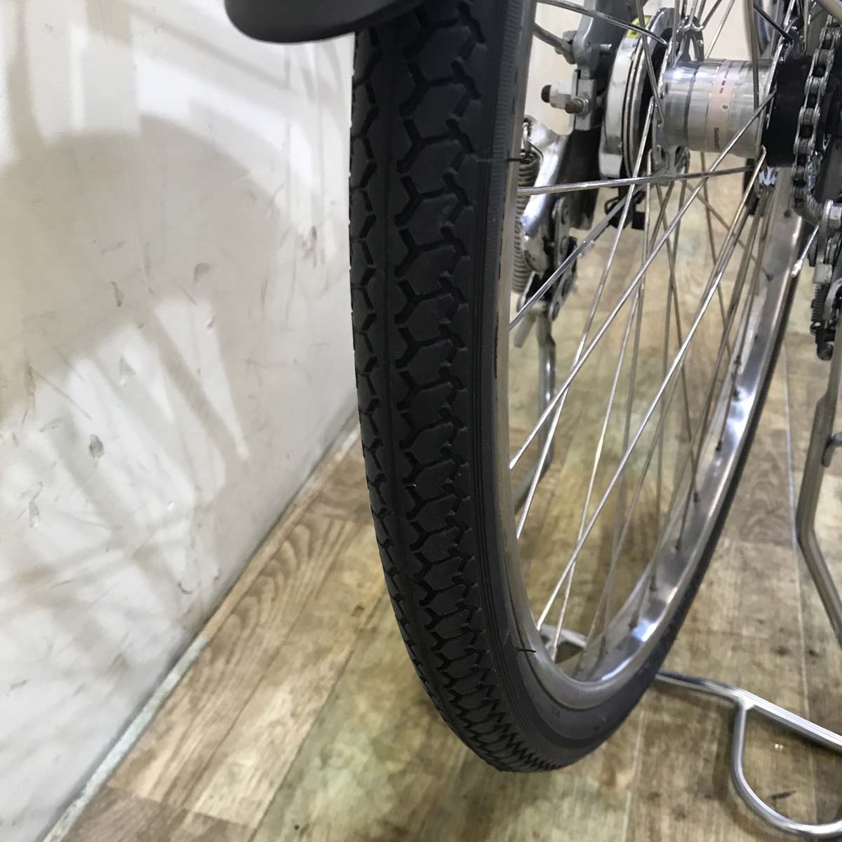 中古電動自転車 ヤマハ PAS With パス ウィズ シルバー 26インチ KF019