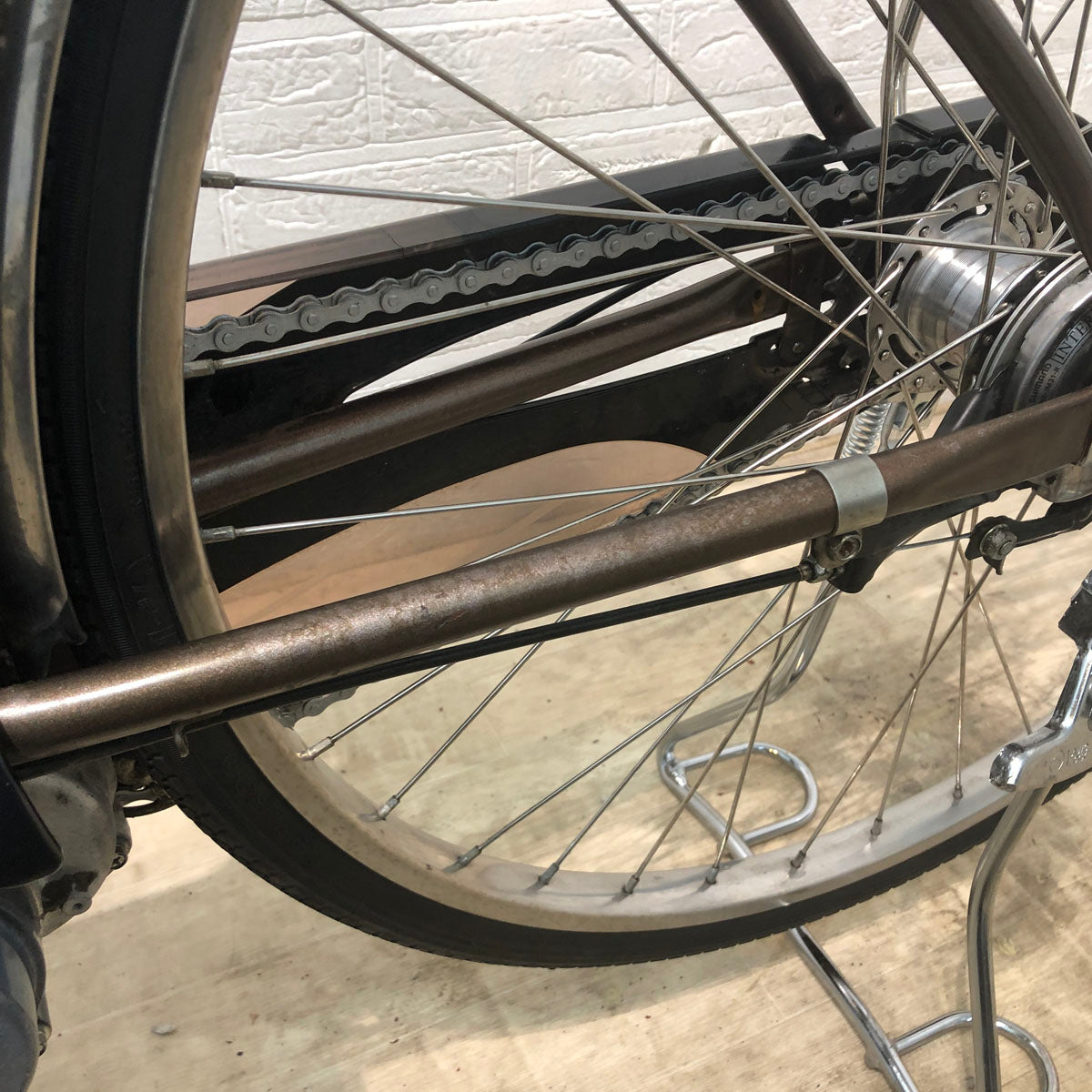 中古電動自転車 訳あり パナソニック ビビ DX ブラウン 26インチ YA103