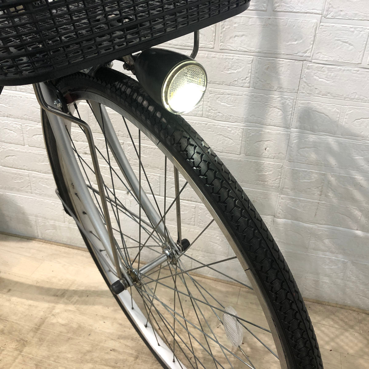 中古電動自転車 新品バッテリー パナソニック ビビ TX シルバー 26インチ YA104