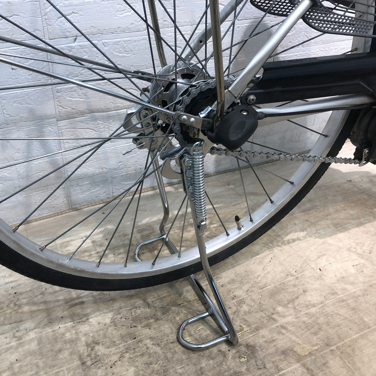 中古電動自転車 新品バッテリー パナソニック ビビ TX シルバー 26インチ YA104